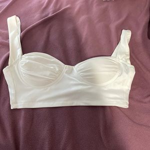 Princess Polly white crop top lightly worn